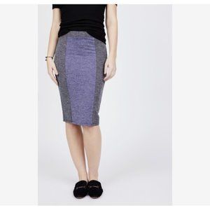 Rune Heathered Black and Blue Pencil Skirt